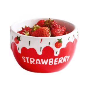 Cute Ceramic Strawberry Dessert Bowl