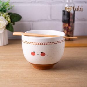 GBHOME Ceramic Ramen Bowl with Chopsticks