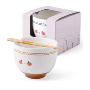 GBHOME Ceramic Ramen Bowl with Chopsticks