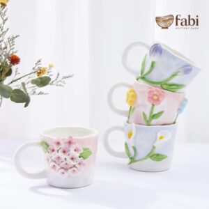 Szoyeay 3D Flower Coffee Mug