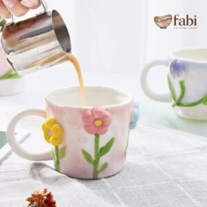 Szoyeay 3D Flower Coffee Mug